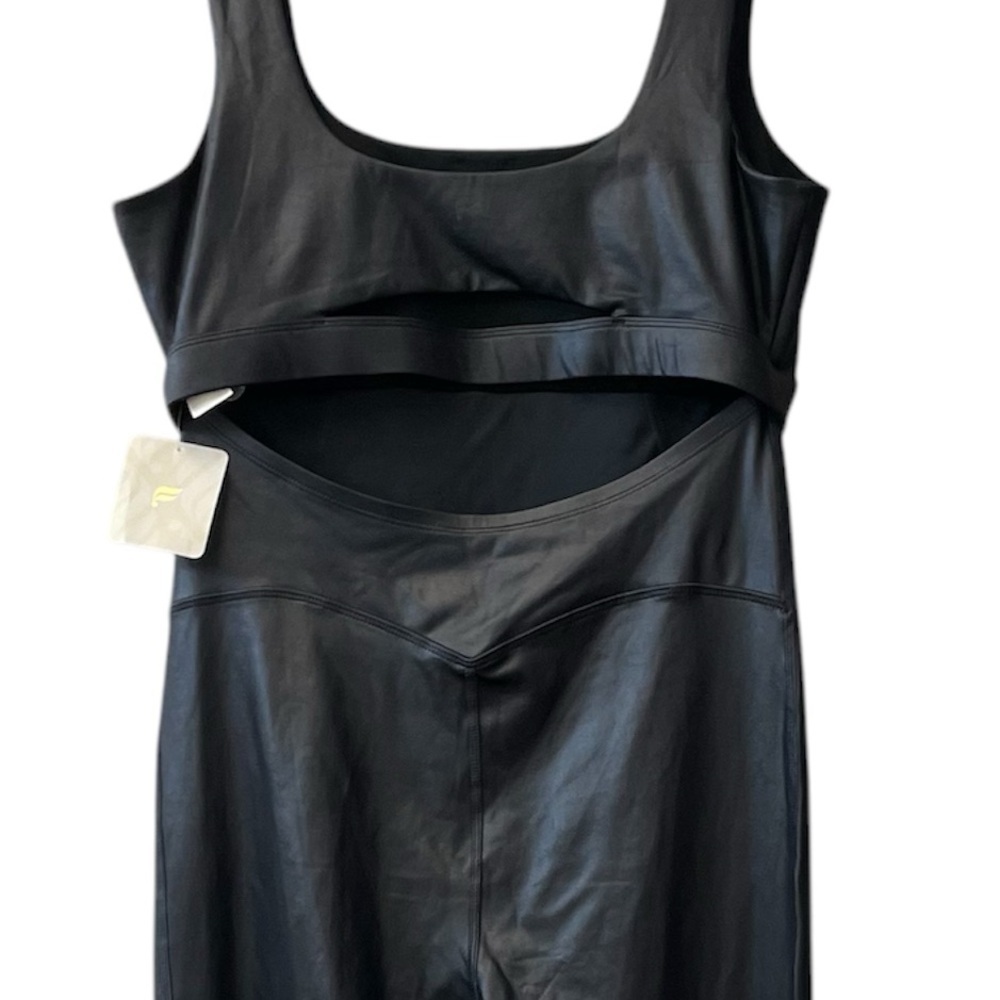 Fabletics Motion365+ Black Shine Athleisure Ankle Length Jumpsuit - Picture 6 of 12